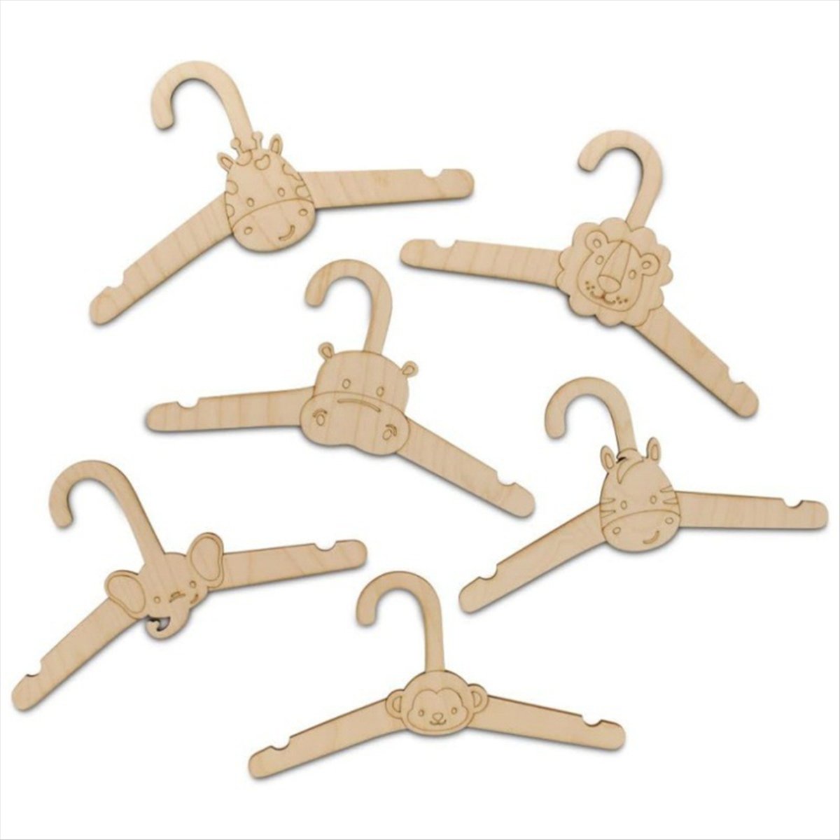 ABJS 20PCS Cute Wooden Clothes - Baby Clothing Hanging Rack recension och pris