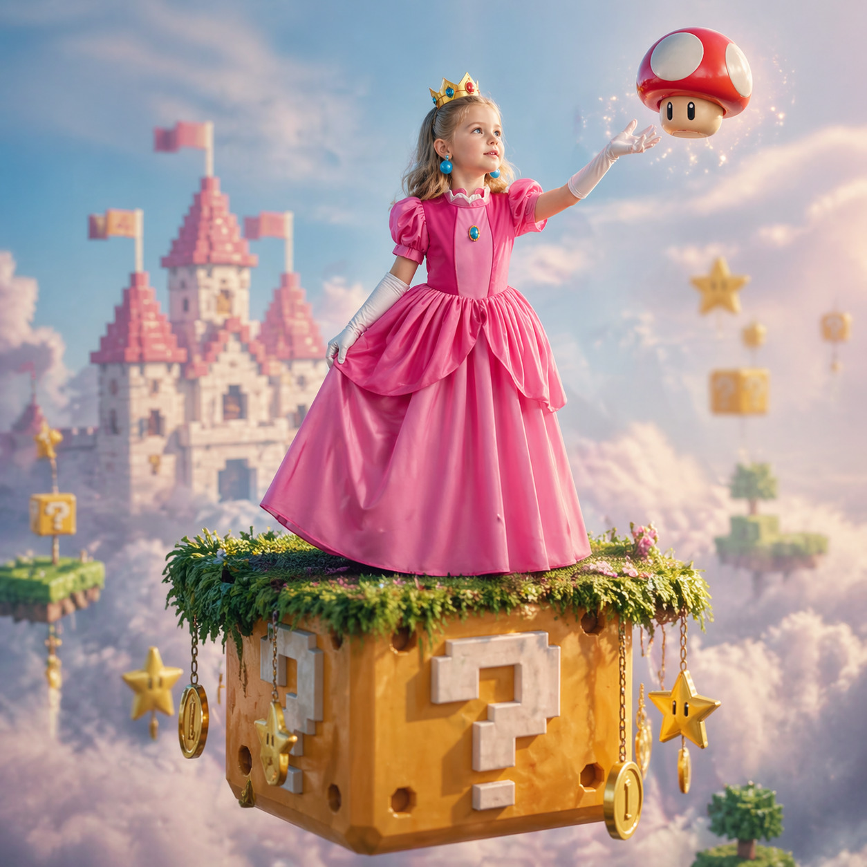 Princess Peach Style Dress Up  - Baby Clothing For Girls recension och pris