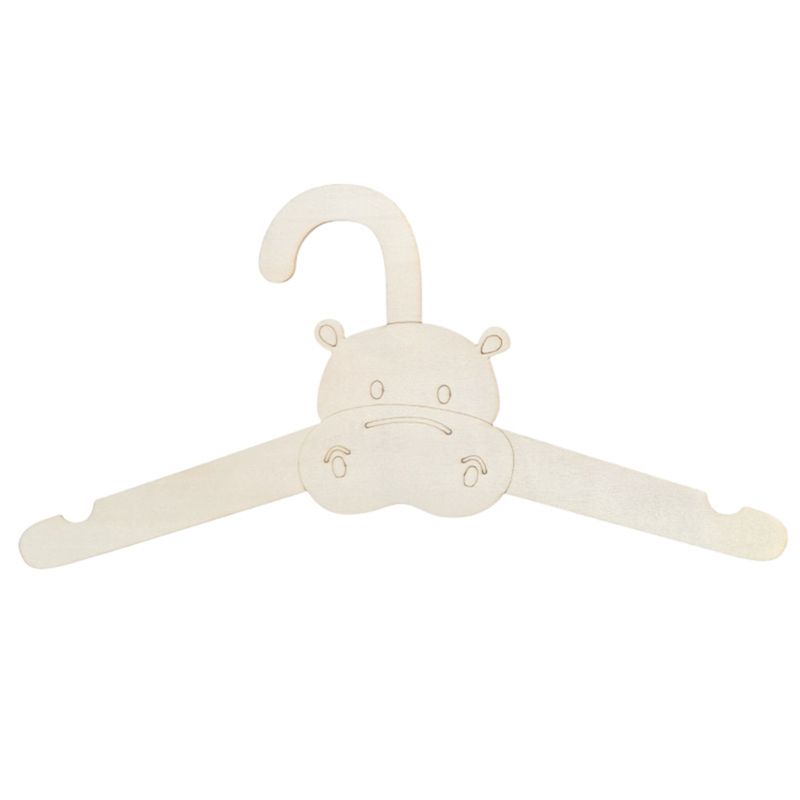 ABJI-20PCS Cute Wooden Clothes - Baby Clothing Hanging Rack recension och pris