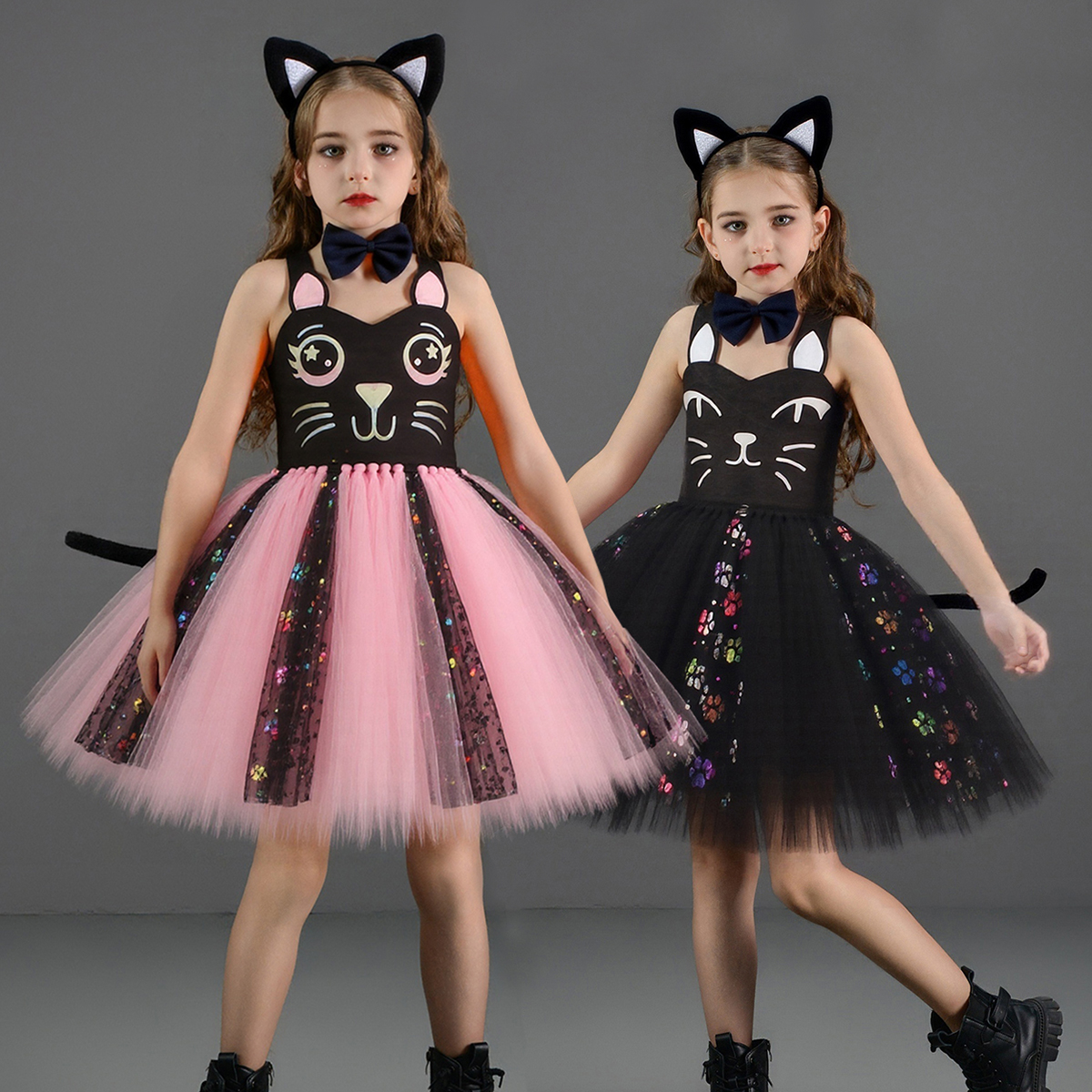 Pink Black Cat Tutu Dress for  - Baby Clothing For Girls recension och pris
