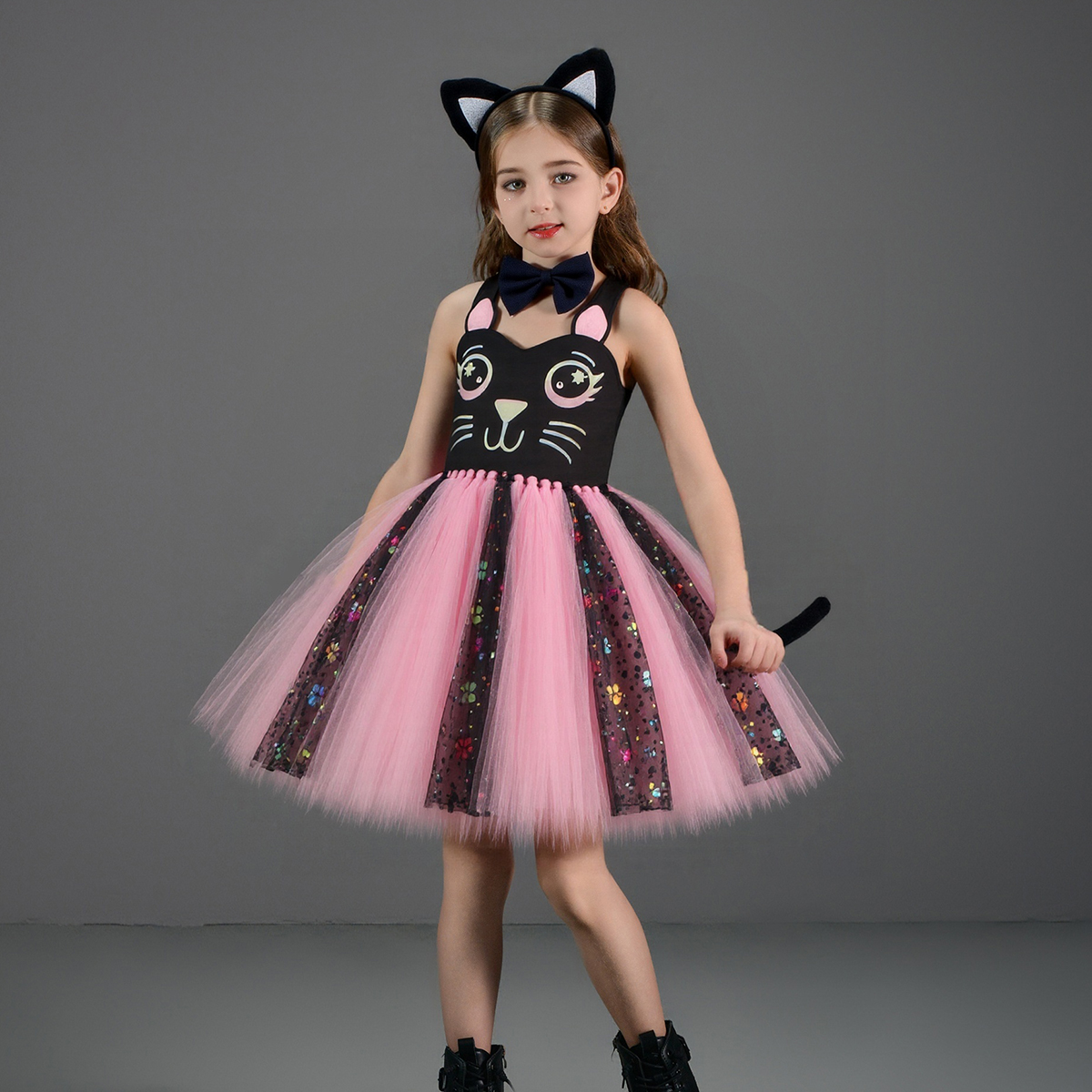 Pink Black Cat Tutu Dress for  - Baby Clothing For Girls recension och pris