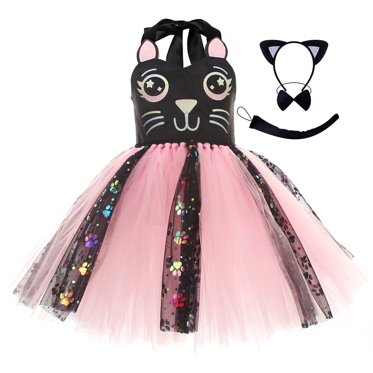 Pink Black Cat Tutu Dress for  - Baby Clothing For Girls recension och pris