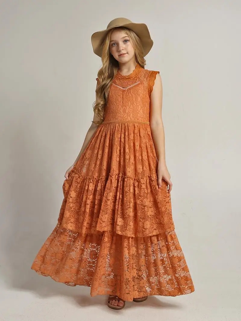 Girls Flower Dress Lace Cotton - Baby Clothing Discount recension och pris