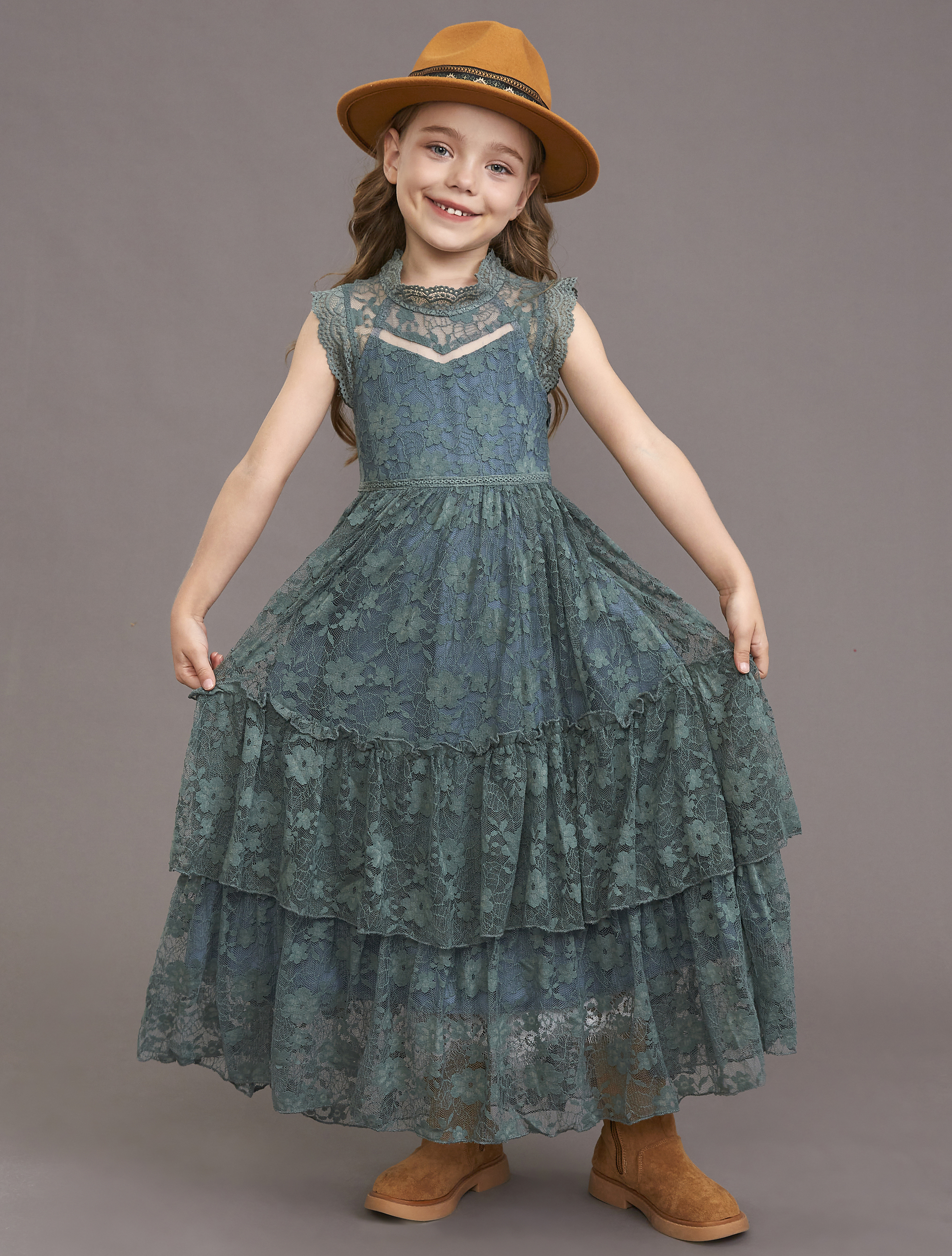 Girls Flower Dress Lace Cotton - Baby Clothing Discount recension och pris