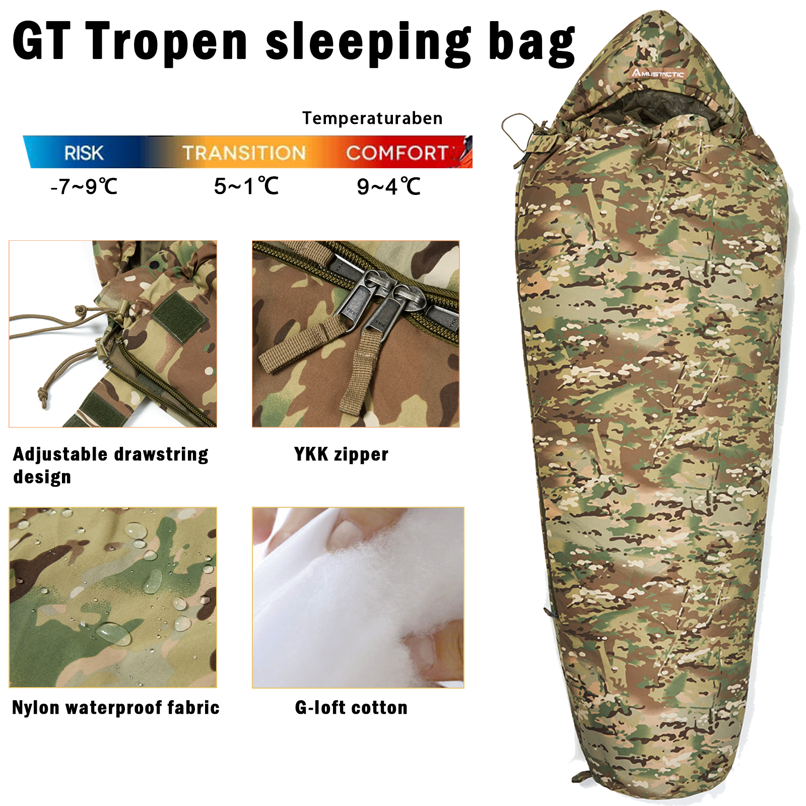 Akmax GT Tactical Military Sle - Fleece Sleep Bag recension och pris